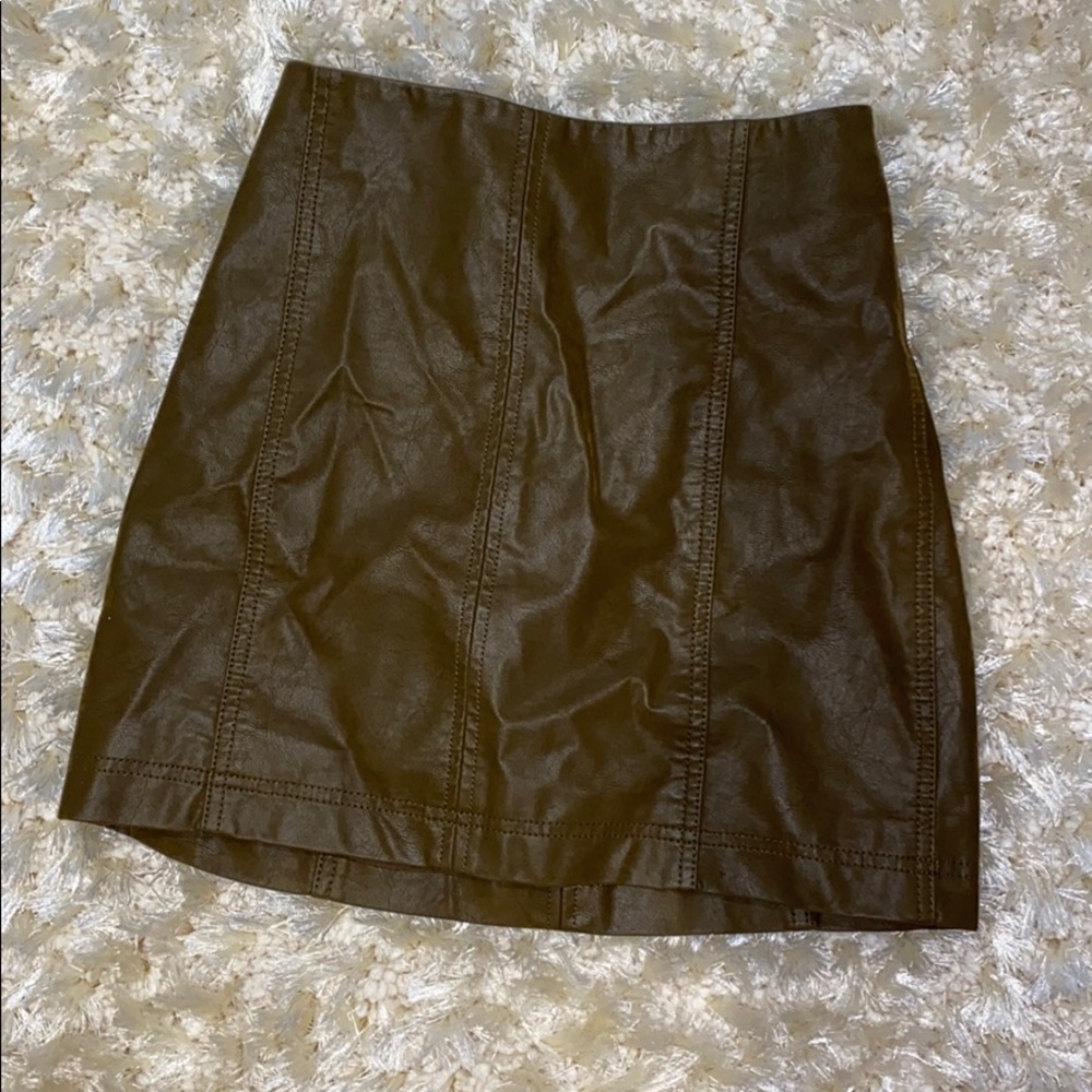 Free People Leather Skirt